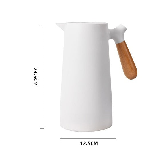 Garrafa Térmica de Café Nórdica  - Branca/Preta