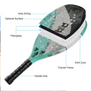 Beach Tennis Racket Kevlar/12K/Carbon with Shiny 3D Surface Non-slip Grip Handle for Beach Sports and Practie with Cover Bag