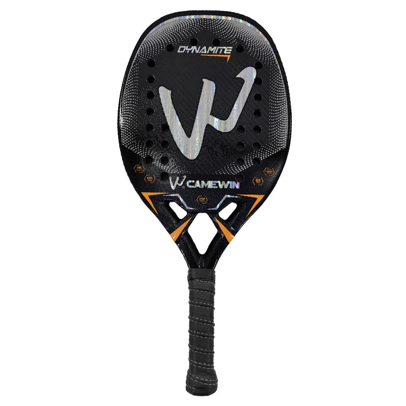The new 3k carbon Beach tennis racket Full carbon fiber rough surface With protective bag outer grip wrist care gift CAMEWIN