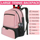 Professional Racquet Backpack - Tour-Grade Tennis Bag with Ventilated Shoe Zone & Multi-Layer Storage (Sport Gear Organizer)