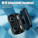 M10 Bluetooth Earphones Handfree LED Dispay Headphones Bluetooth HiFi Stereo Music Wireless Earbuds Waterproof Gaming Headset