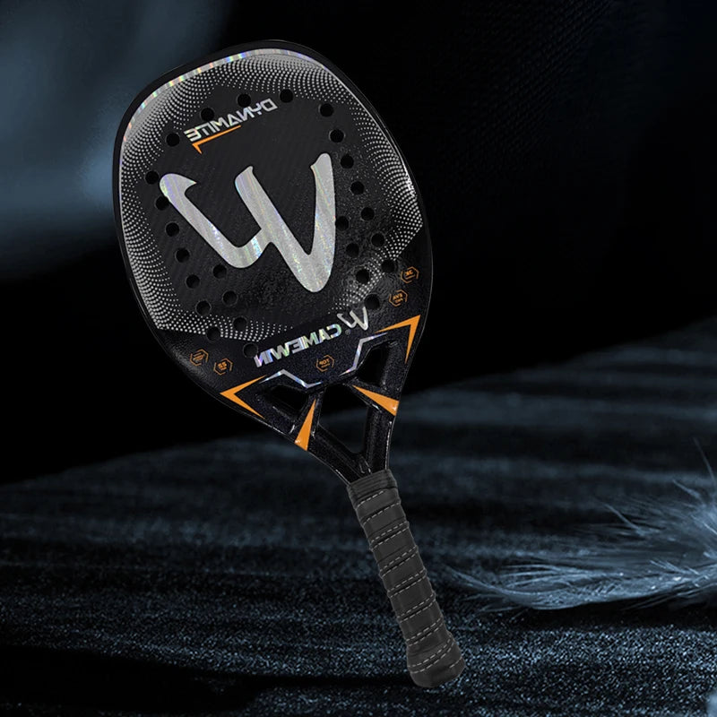 The new 3k carbon Beach tennis racket Full carbon fiber rough surface With protective bag outer grip wrist care gift CAMEWIN