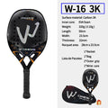 The new 3k carbon Beach tennis racket Full carbon fiber rough surface With protective bag outer grip wrist care gift CAMEWIN