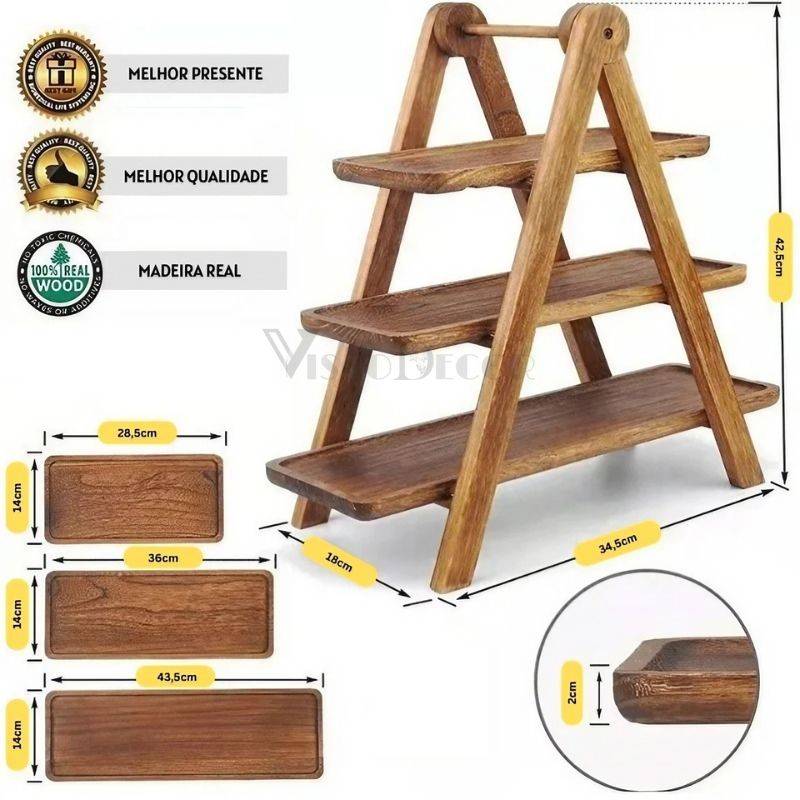 Tábua de Frios e Petisqueira de Madeira